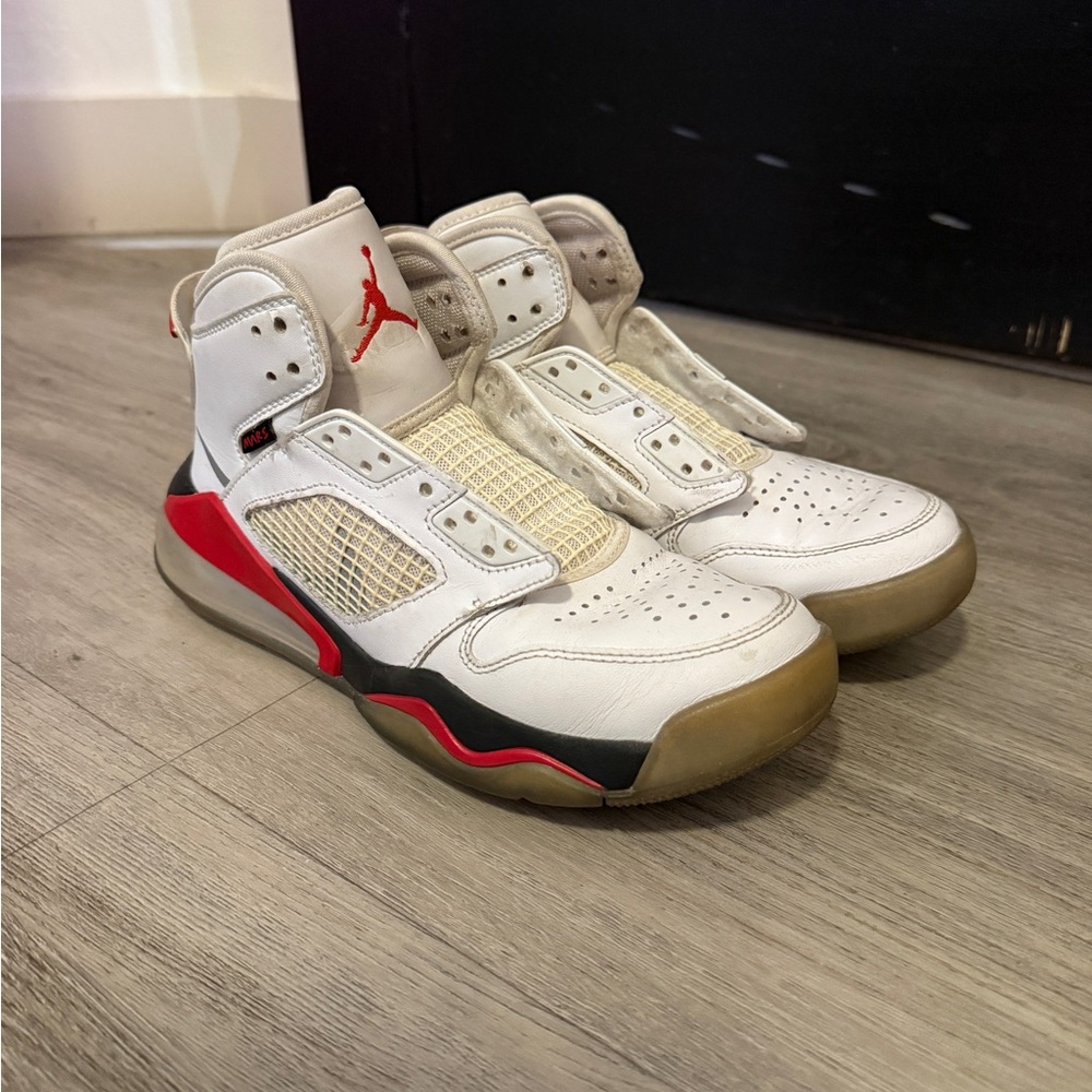 Jordan MARS White and Red Sneakers